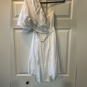 One shoulder cut out dress